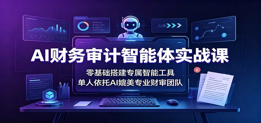AI财务审计智能体实战课：零基础搭建专属智能工具，单人依托AI媲美专业财审团队网创项目-知识付费-在线课程-自媒体创业-网络副业-优利资源优利资源网