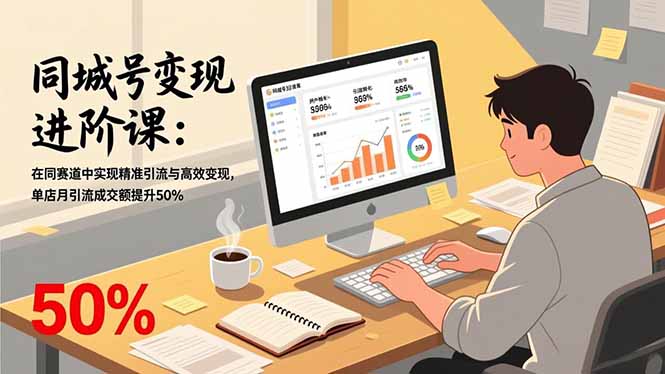 同城号变现进阶课：在同城赛道中实现精准引流与高效变现，单店月引流成交额提升50%网创项目-知识付费-在线课程-自媒体创业-网络副业-优利资源优利资源网