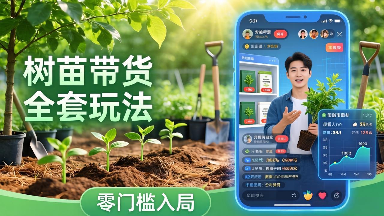 视频号AI树苗带货全套玩法：零门槛入局，掌握豆包、千问等AI工具制作树苗视频的全套流程网创项目-知识付费-在线课程-自媒体创业-网络副业-优利资源优利资源网
