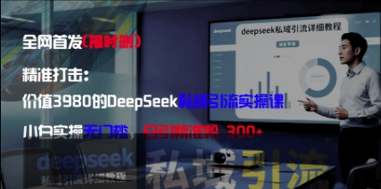 精准打击：价值3980的DeepSeek私域引流实操课，小白实操无门槛，日引精准粉300+网创项目-知识付费-在线课程-自媒体创业-网络副业-优利资源优利资源网