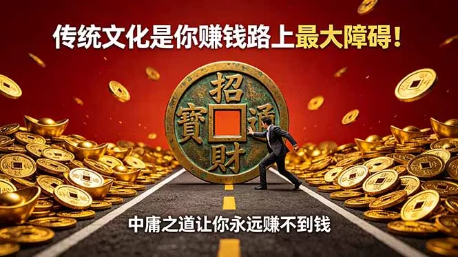 付费文章：传统文化是你赚钱路上最大障碍！中庸之道让你永远赚不到钱网创项目-知识付费-在线课程-自媒体创业-网络副业-优利资源优利资源网