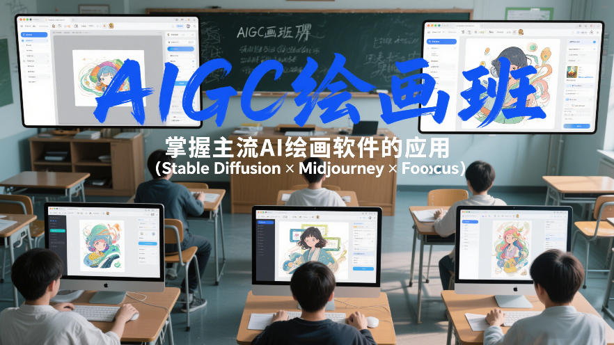 AIGC绘画班，掌握主流Ai绘画软件的应用（Stable Diffusion x Midjourney x Fooocus）网创项目-知识付费-在线课程-自媒体创业-网络副业-优利资源优利资源网