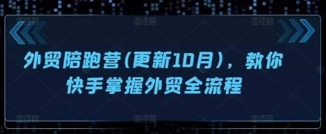 外贸陪跑营(更新10月)，教你快手掌握外贸全流程网创项目-知识付费-在线课程-自媒体创业-网络副业-优利资源优利资源网