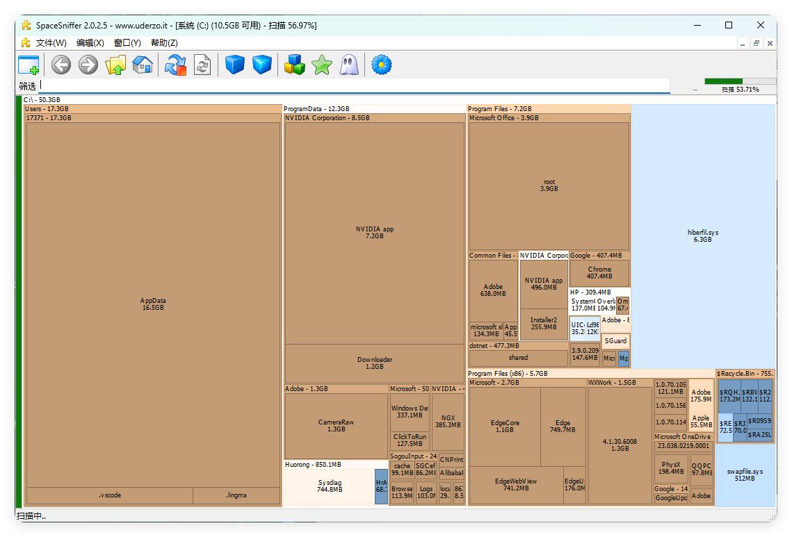 SpaceSniffer v2.0.2.5单文件汉化版网创项目-知识付费-在线课程-自媒体创业-网络副业-优利资源优利资源网