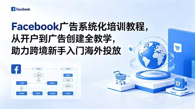 Facebook广告系统化培训教程，从开户到广告创建全教学，助力跨境新手入门海外投放网创项目-知识付费-在线课程-自媒体创业-网络副业-优利资源优利资源网