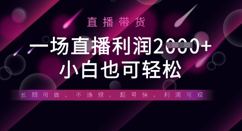 半无人直播带货，一场利润数张，适合所有平台玩法，小白也可轻松网创项目-知识付费-在线课程-自媒体创业-网络副业-优利资源优利资源网