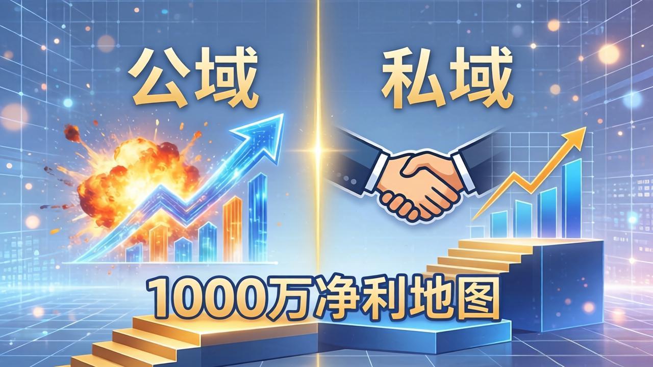 公域玩命出爆款，私域悄悄做成交：这套AI内训课，2026给你打通1000万净利的地图网创项目-知识付费-在线课程-自媒体创业-网络副业-优利资源优利资源网