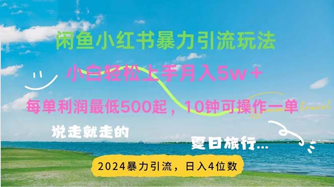 （11650期）2024暑假赚钱项目小红书咸鱼暴力引流，简单无脑操作，每单利润500+，…网创项目-知识付费-在线课程-自媒体创业-网络副业-优利资源优利资源网