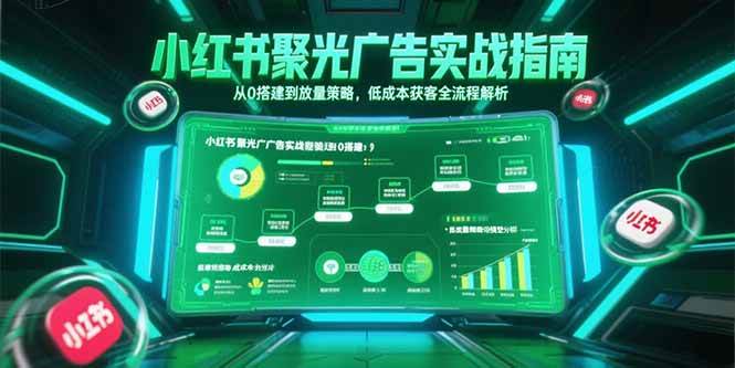 （15248期）小红书聚光广告实战指南，从0搭建到放量策略，低成本获客全流程解析网创项目-知识付费-在线课程-自媒体创业-网络副业-优利资源优利资源网