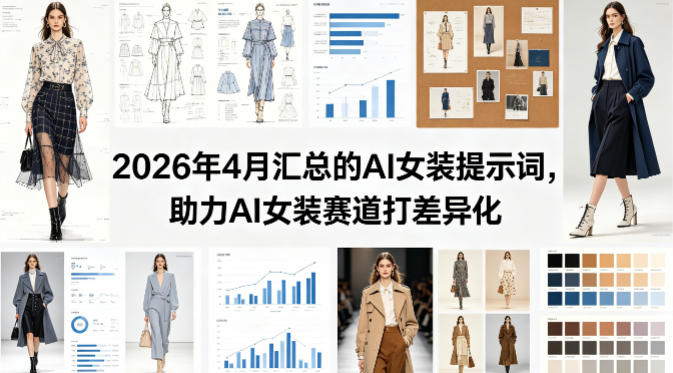 2026年4月汇总的AI女装提示词，助力AI女装赛道打差异化网创项目-知识付费-在线课程-自媒体创业-网络副业-优利资源优利资源网