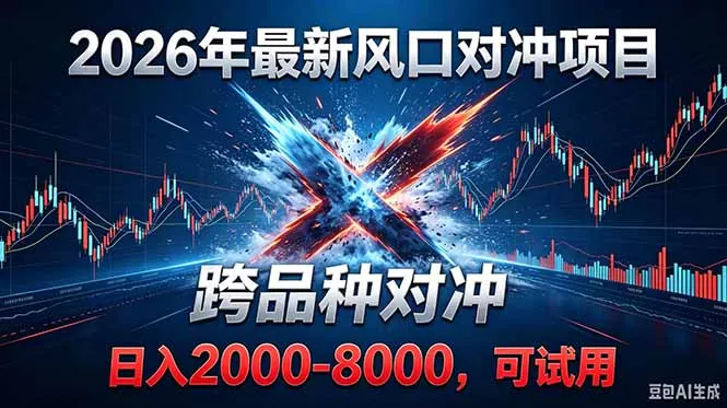 2026创业新风口！最新对冲！跨品种对冲！日收益2000-6000+网创项目-知识付费-在线课程-自媒体创业-网络副业-优利资源优利资源网