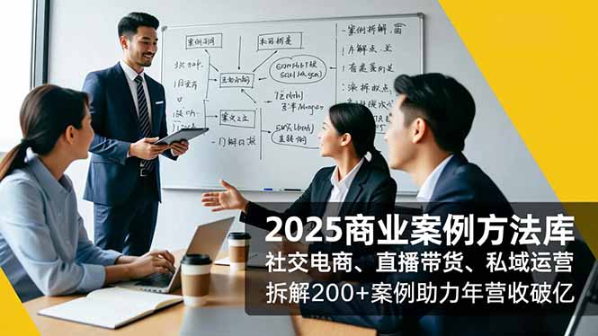 2025商业案例方法库，社交电商、直播带货、私域运营，拆解200+案例助力年营收破亿网创项目-知识付费-在线课程-自媒体创业-网络副业-优利资源优利资源网