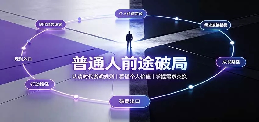 普通人前途破局:认清时代游戏规则,看懂个人价值,掌握需求交换网创项目-知识付费-在线课程-自媒体创业-网络副业-优利资源优利资源网