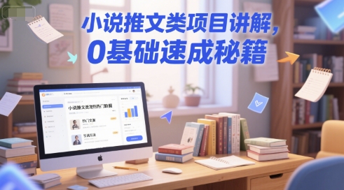 小说推文类项目讲解，0 基础速成秘籍网创项目-知识付费-在线课程-自媒体创业-网络副业-优利资源优利资源网