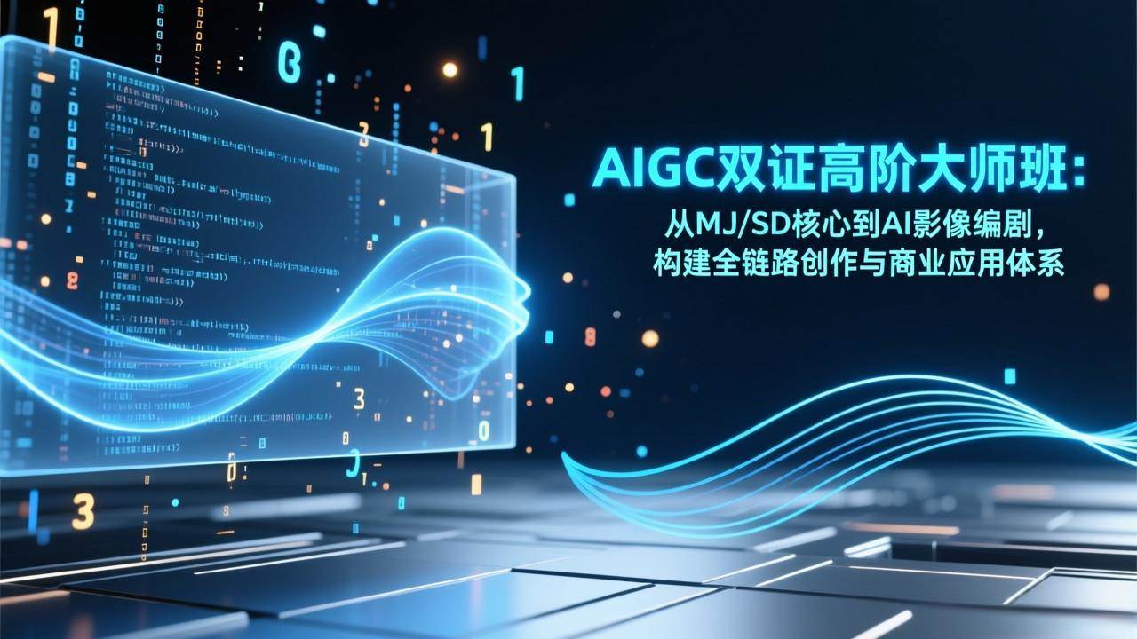 （17198期）AIGC双证高阶大师班：从MJ/SD核心到AI影像编剧，构建全链路创作与商业应用体系网创项目-知识付费-在线课程-自媒体创业-网络副业-优利资源优利资源网