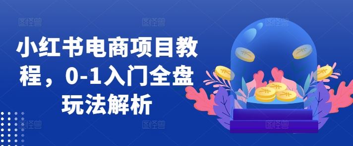 小红书电商项目教程，0-1入门全盘玩法解析网创项目-知识付费-在线课程-自媒体创业-网络副业-优利资源优利资源网