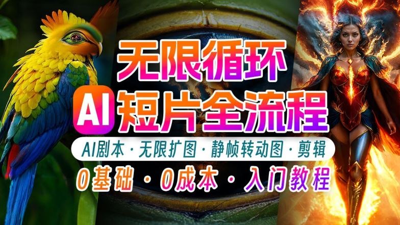 AI剪辑无限循环画面：新手轻松月入上万的秘技【揭秘】网创项目-知识付费-在线课程-自媒体创业-网络副业-优利资源优利资源网