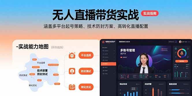 （15622期）无人直播带货实战，涵盖多平台起号策略、技术防封方案、高转化直播配置网创项目-知识付费-在线课程-自媒体创业-网络副业-优利资源优利资源网