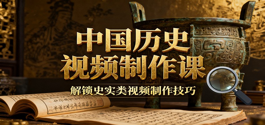中国历史视频制作课：疆域地图集+参考文案+练习素材，解锁史实类视频制作技巧网创项目-知识付费-在线课程-自媒体创业-网络副业-优利资源优利资源网