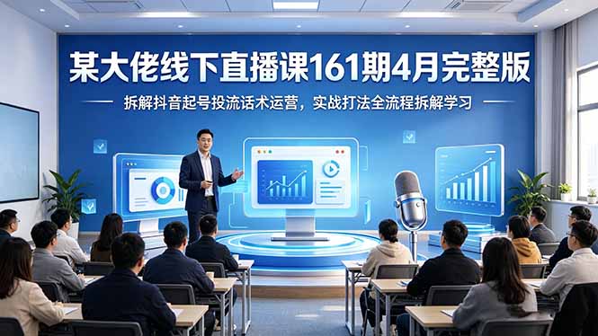某大佬线下直播课161期4月完整版，拆解抖音起号投流话术运营，实战打法全流程拆解学习网创项目-知识付费-在线课程-自媒体创业-网络副业-优利资源优利资源网