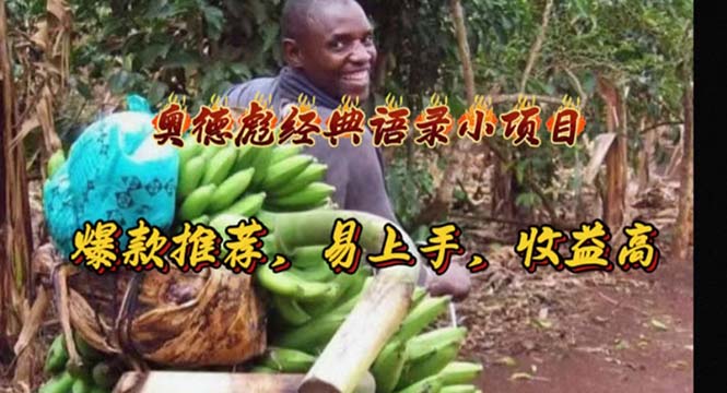 （11030期）奥德彪经典语录小项目，爆款推荐，易上手，收益高网创项目-知识付费-在线课程-自媒体创业-网络副业-优利资源优利资源网