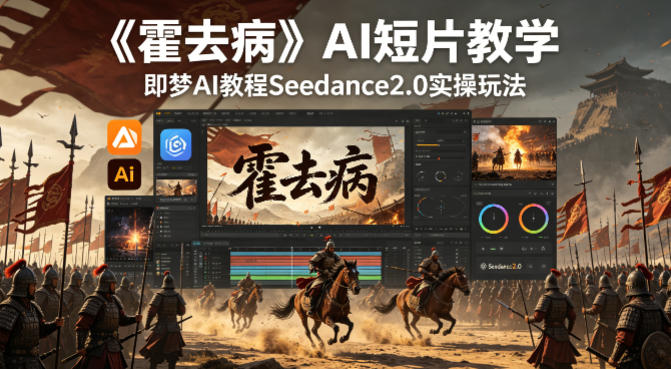 《霍去病》AI短片教学，即梦AI教程Seedance2.0实操玩法网创项目-知识付费-在线课程-自媒体创业-网络副业-优利资源优利资源网