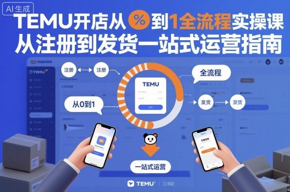 TEMU开店从0到1全流程实操课，从注册到发货一站式运营指南网创项目-知识付费-在线课程-自媒体创业-网络副业-优利资源优利资源网
