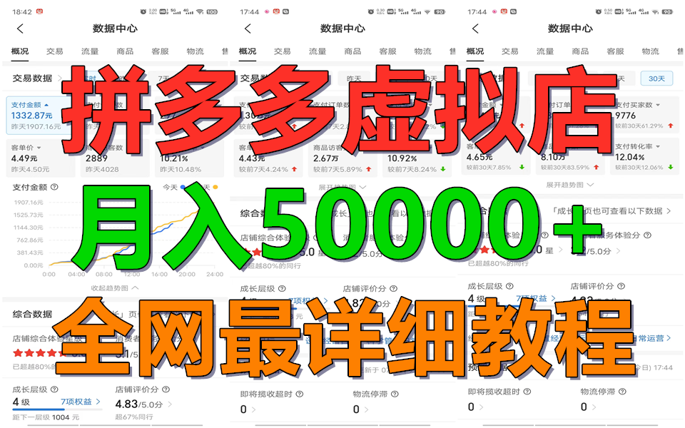 拼多多虚拟电商训练营月入50000+你也行，暴利稳定长久，副业首选网创项目-知识付费-在线课程-自媒体创业-网络副业-优利资源优利资源网
