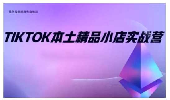 TikTok本土精品小店出海实战营，从入门到高阶，不止0-1!网创项目-知识付费-在线课程-自媒体创业-网络副业-优利资源优利资源网