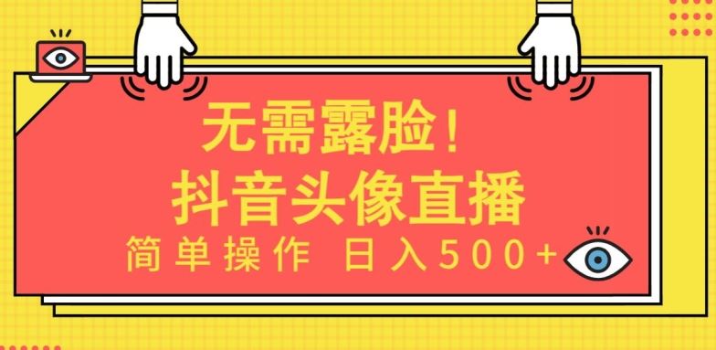 无需露脸，Ai头像直播项目，简单操作日入500+【揭秘】网创项目-知识付费-在线课程-自媒体创业-网络副业-优利资源优利资源网