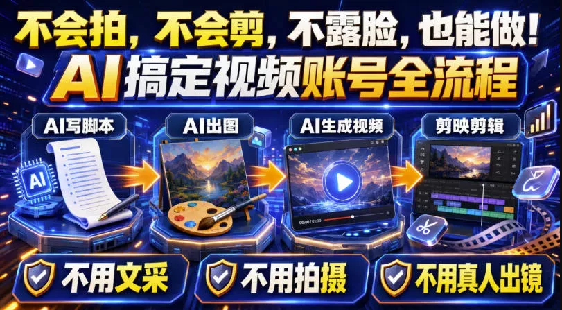 AI短视频起号实战项目，用AI做视频起号，45天涨粉12W，一条广告8.5k，广告接到手软，引流、变现两不误！网创项目-知识付费-在线课程-自媒体创业-网络副业-优利资源优利资源网