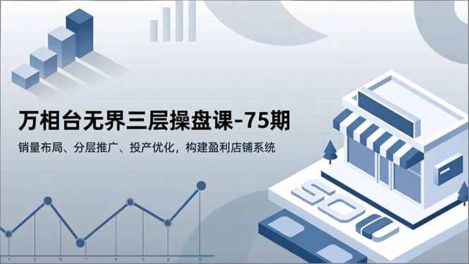 万相台无界三层操盘课-75期，销量布局、分层推广、投产优化，构建盈利店铺系统网创项目-知识付费-在线课程-自媒体创业-网络副业-优利资源优利资源网