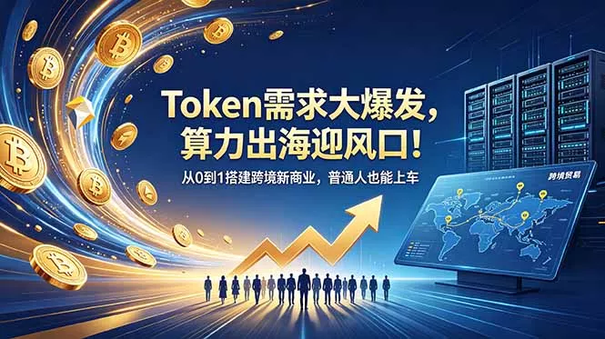Token需求大爆发，算力出海迎风口！从0到1搭建跨境新商业，普通人也能上车网创项目-知识付费-在线课程-自媒体创业-网络副业-优利资源优利资源网