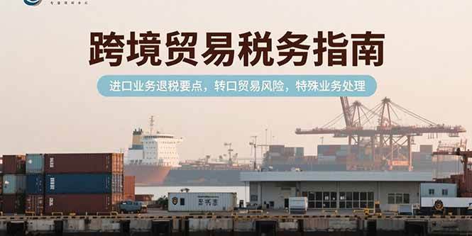 （15381期）跨境贸易税务指南，进口业务退税要点，转口贸易风险，特殊业务处理网创项目-知识付费-在线课程-自媒体创业-网络副业-优利资源优利资源网