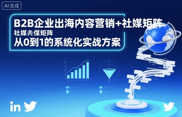 B2B企业出海内容营销+社媒矩阵，从0到1的系统化实战方案网创项目-知识付费-在线课程-自媒体创业-网络副业-优利资源优利资源网