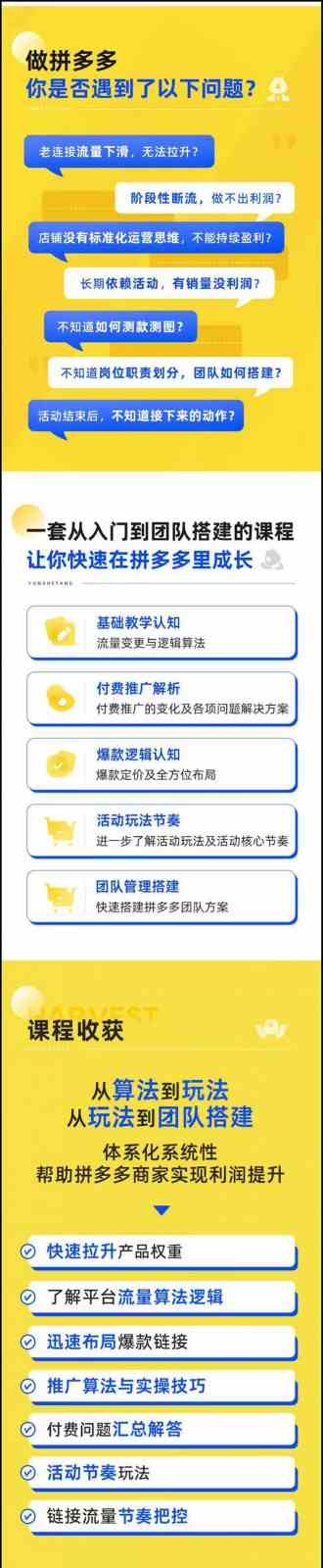 拼多多进阶课：极限拉升/盈利突破：从算法到玩法 从玩法到团队搭建（18节）插图1