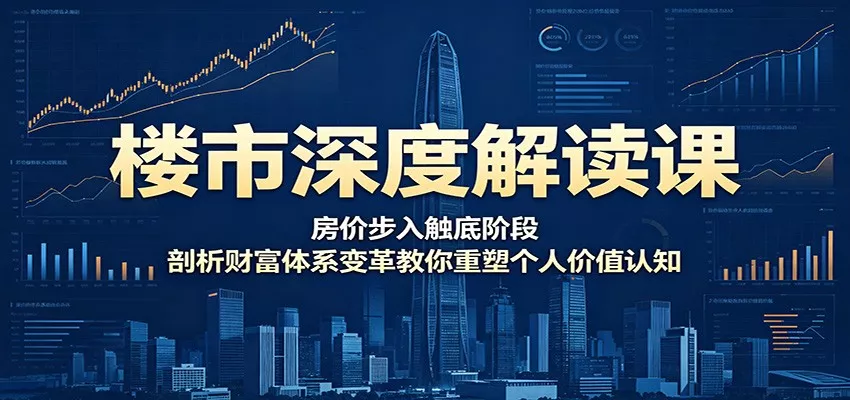 楼市深度解读课：房价步入触底阶段，剖析财富体系变革教你重塑个人价值认知网创项目-知识付费-在线课程-自媒体创业-网络副业-优利资源优利资源网