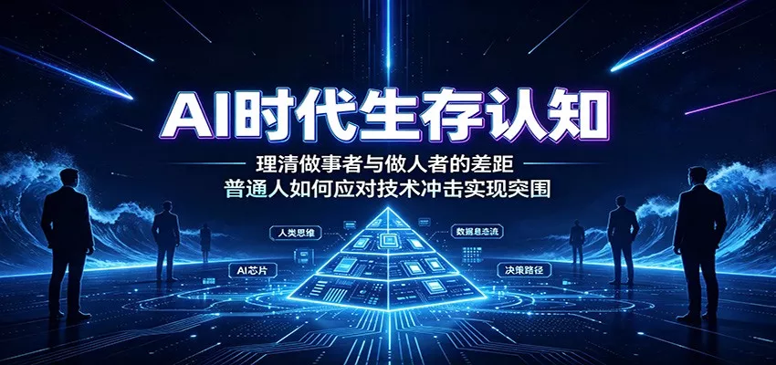 AI时代生存认知:理清做事者与做人者的差距,普通人如何应对技术冲击实现突围网创项目-知识付费-在线课程-自媒体创业-网络副业-优利资源优利资源网