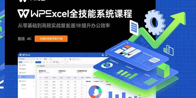 （15873期）WPS Excel全技能系统课程：从零基础到高阶实战全覆盖，全面提升办公效率网创项目-知识付费-在线课程-自媒体创业-网络副业-优利资源优利资源网