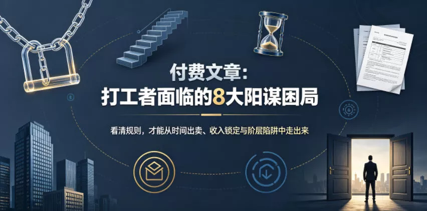 付费文章：打工者面临的8大阳谋困局网创项目-知识付费-在线课程-自媒体创业-网络副业-优利资源优利资源网
