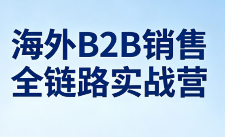 雨哥·海外B2B销售全链路实战营网创项目-知识付费-在线课程-自媒体创业-网络副业-优利资源优利资源网