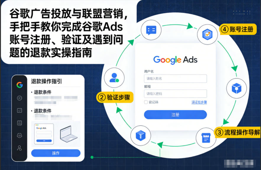 谷歌广告投放与联盟营销，手把手教你完成谷歌Ads账号注册、验证及遇到问题的退款实操指南网创项目-知识付费-在线课程-自媒体创业-网络副业-优利资源优利资源网
