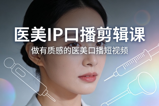 医美IP口播剪辑课，做有质感的医美口播短视频网创项目-知识付费-在线课程-自媒体创业-网络副业-优利资源优利资源网