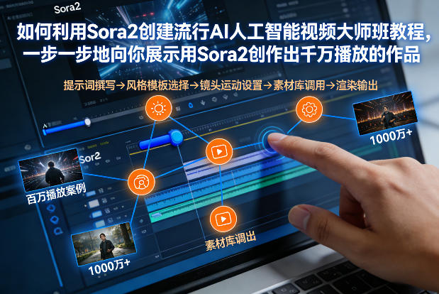如何利用Sora2创建流行AI人工智能视频大师班，一步一步地向你展示用Sora2创作出千万播放的作品网创项目-知识付费-在线课程-自媒体创业-网络副业-优利资源优利资源网