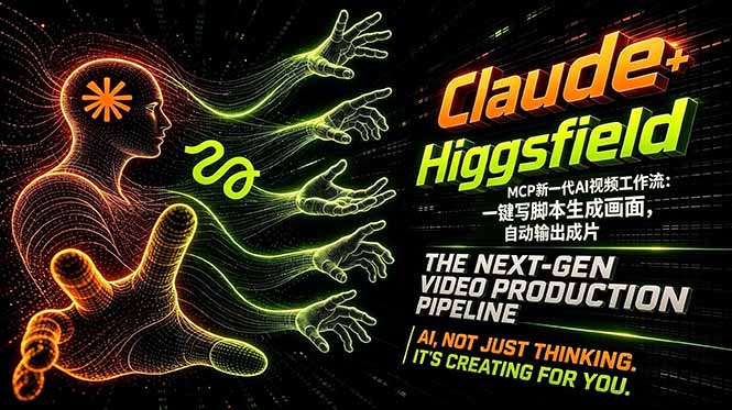 Claude+Higgsfield MCP新一代AI视频工作流：一键写脚本生成画面，自动输出成片网创项目-知识付费-在线课程-自媒体创业-网络副业-优利资源优利资源网