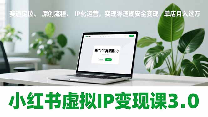 小红书虚拟IP变现课3.0，赛道定位、原创流程、IP化运营，实现零违规安全变现，单店月入过万网创项目-知识付费-在线课程-自媒体创业-网络副业-优利资源优利资源网