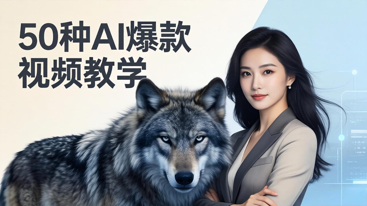 50种AI爆款视频教学：影视级古诗词+治愈萌宠+山海经蛟龙，高阶宝典商业落地网创项目-知识付费-在线课程-自媒体创业-网络副业-优利资源优利资源网