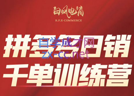白凤电商·拼多多日销千单训练营(更新2月)网创项目-知识付费-在线课程-自媒体创业-网络副业-优利资源优利资源网