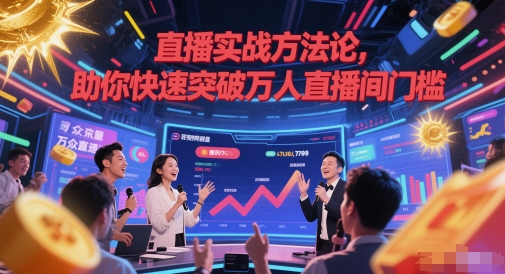 直播实战方法论，助你快速突破万人直播间门槛网创项目-知识付费-在线课程-自媒体创业-网络副业-优利资源优利资源网