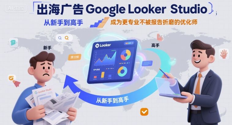 出海广告Google Looker Studio从新手到高手，成为更专业不被报告折磨的优化师网创项目-知识付费-在线课程-自媒体创业-网络副业-优利资源优利资源网